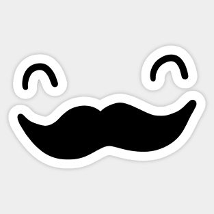 Moustache face Sticker